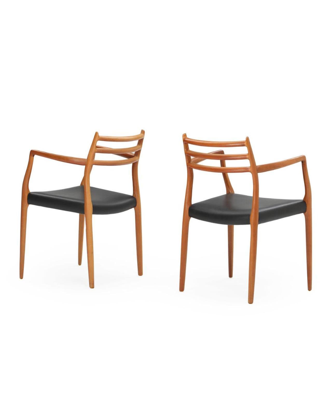 Cuir Niels Otto Møller, Chaise d'appoint en vente