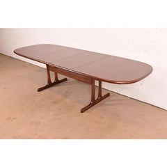 Niels Otto Møller Style Danish Modern Rosewood Dining Table, Newly Refinished