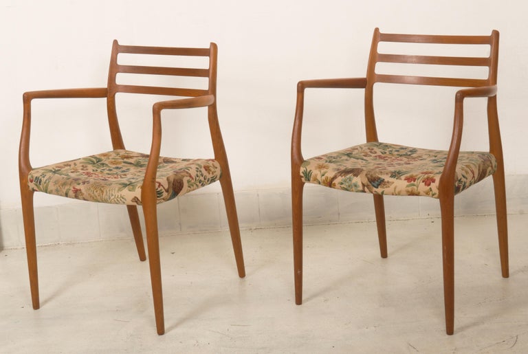 Niels Otto Møller Teak Armchairs Model 62 In Good Condition For Sale In Vienna, AT