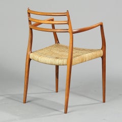 Niels Otto Moller 1962 Rosewood Carver with Leather Cord