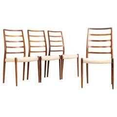 Niels Otto Moller chairs 'Model 82' in Rosewood Denmark 1960