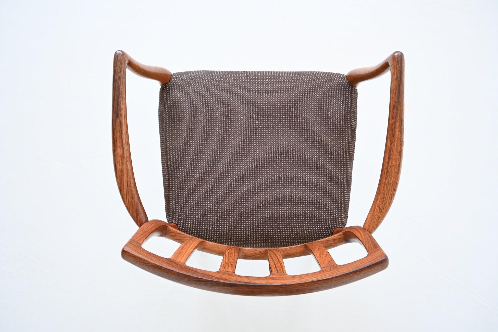 Niels Otto Moller armchairs model 66 in walnut Denmark 1974 For Sale 11