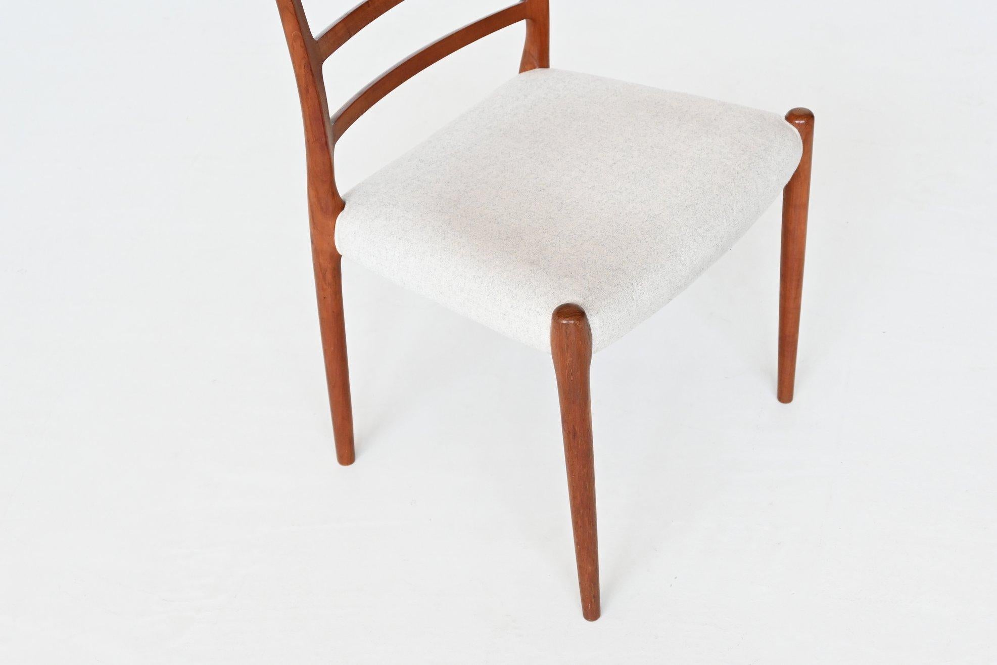 Niels Otto Moller Dining Chair Model 82 Teak, Denmark, 1971 1