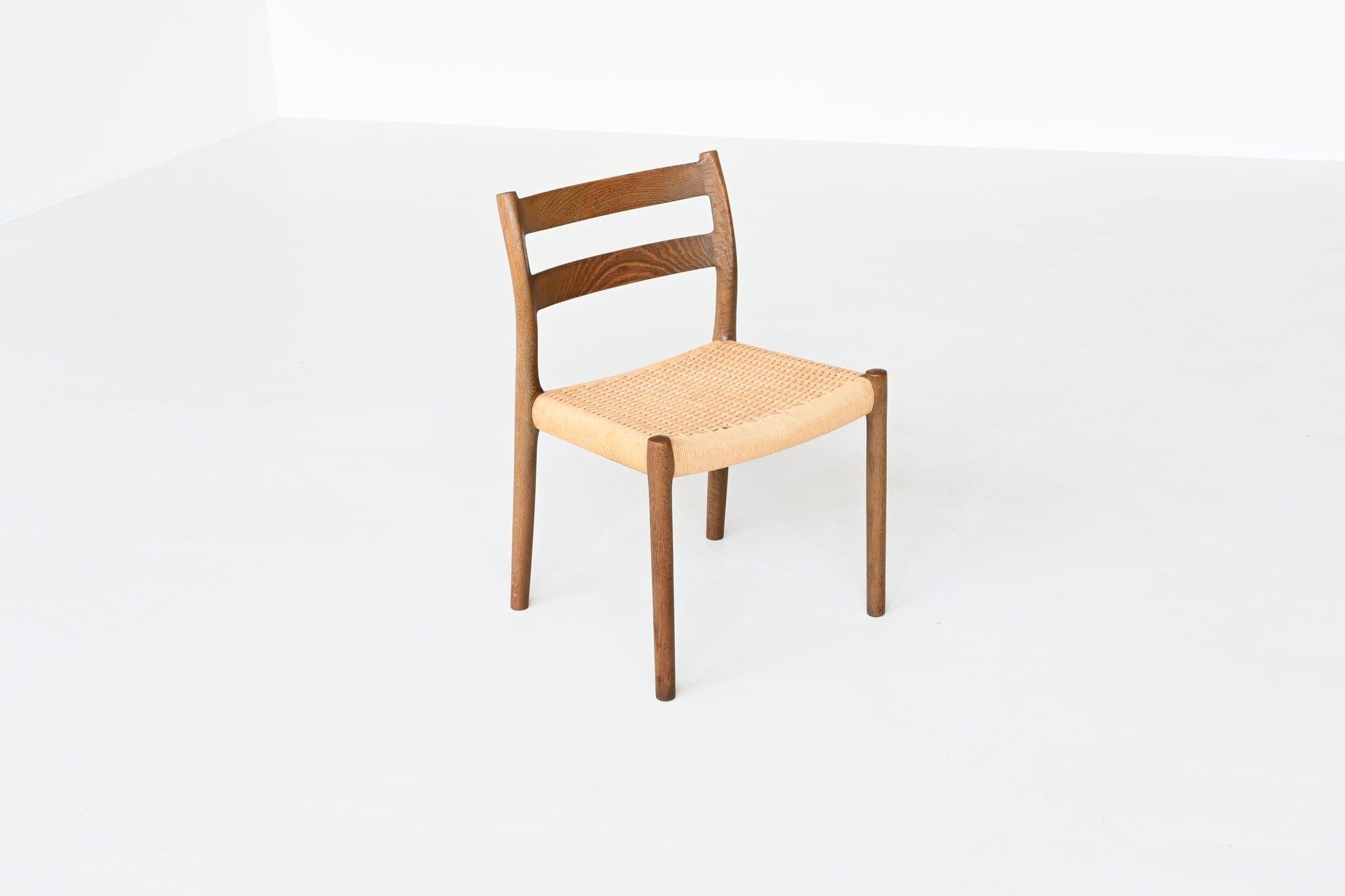 Niels Otto Moller Dining Chairs Model 84 Oak Wood Denmark 1960 7