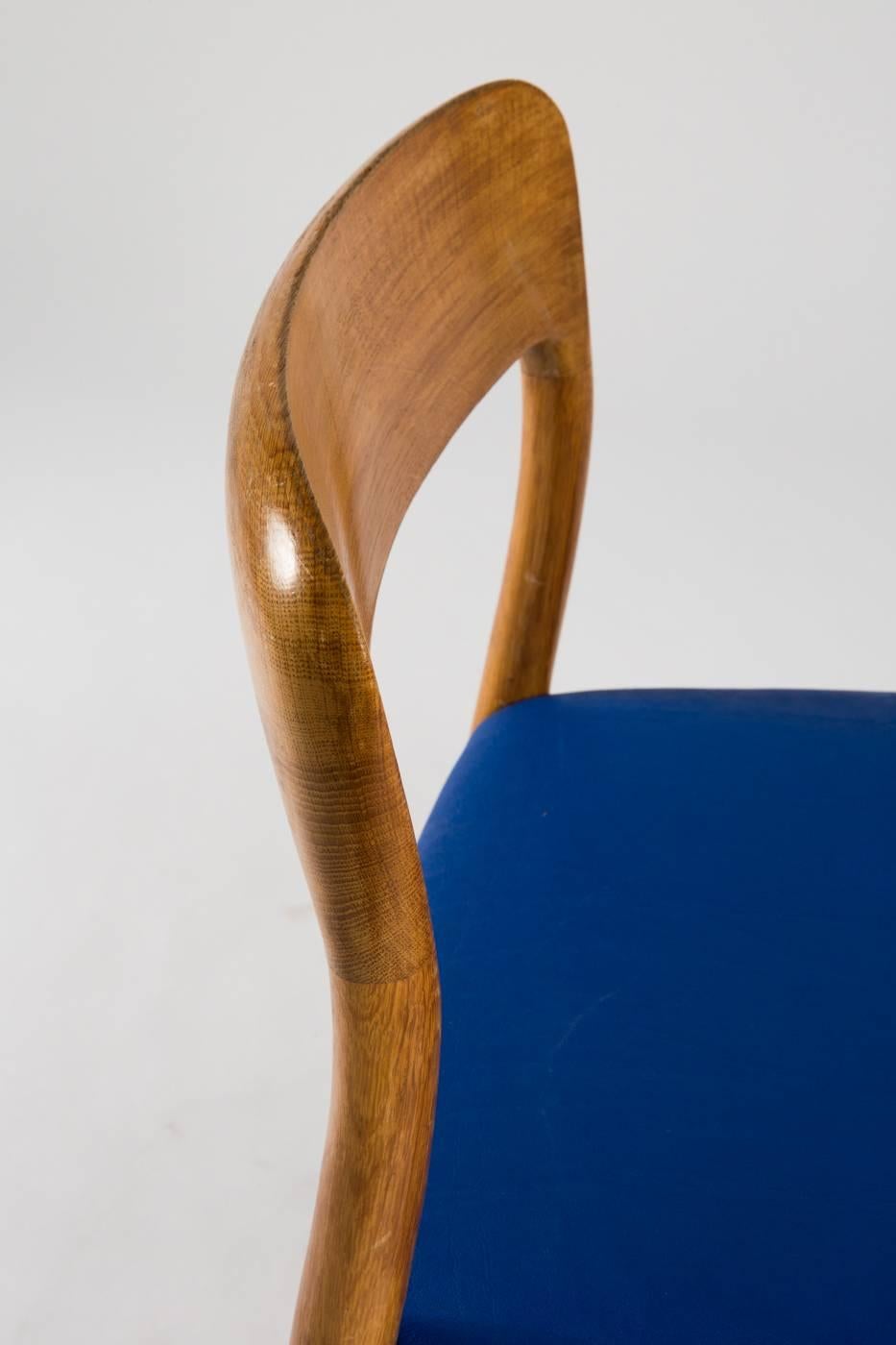 Mid-20th Century Niels Otto Møller Four Danish Dining Chairs  Model 75 JL Møller Møbelfabrik 