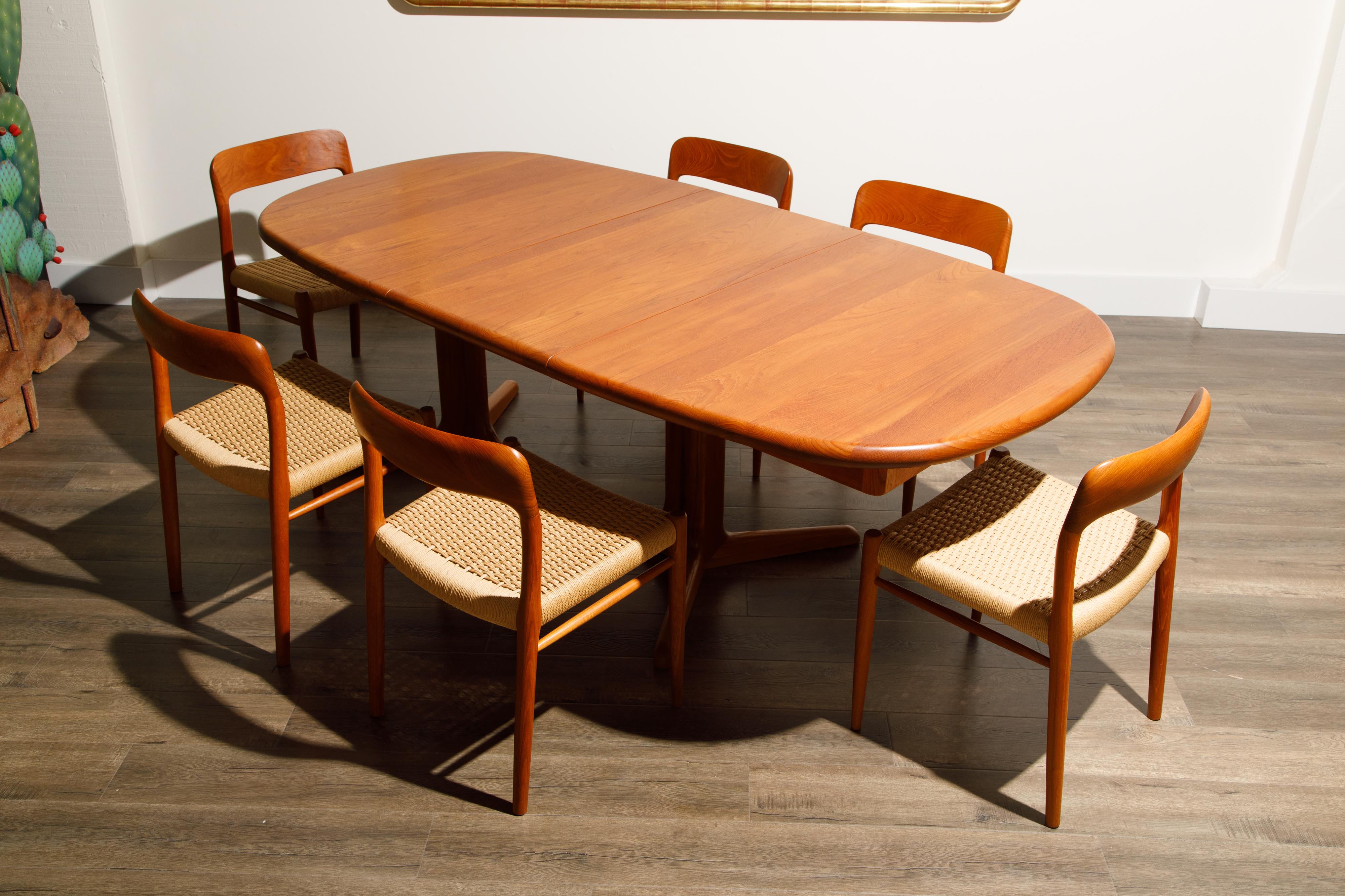 Scandinavian Modern Niels Otto Moller for J.L. Møllers Møbelfabrik Teak Dining Set, c 1970, Signed