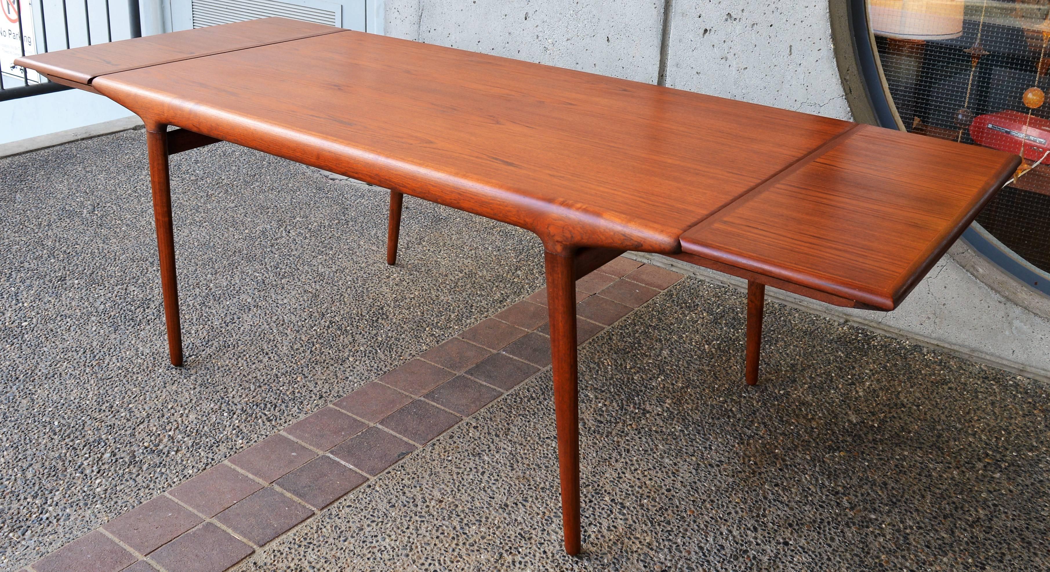 Mid-Century Modern Niels Otto Moller for J.L. Moller Teak Dining Table with Extension Leaves, 1960s