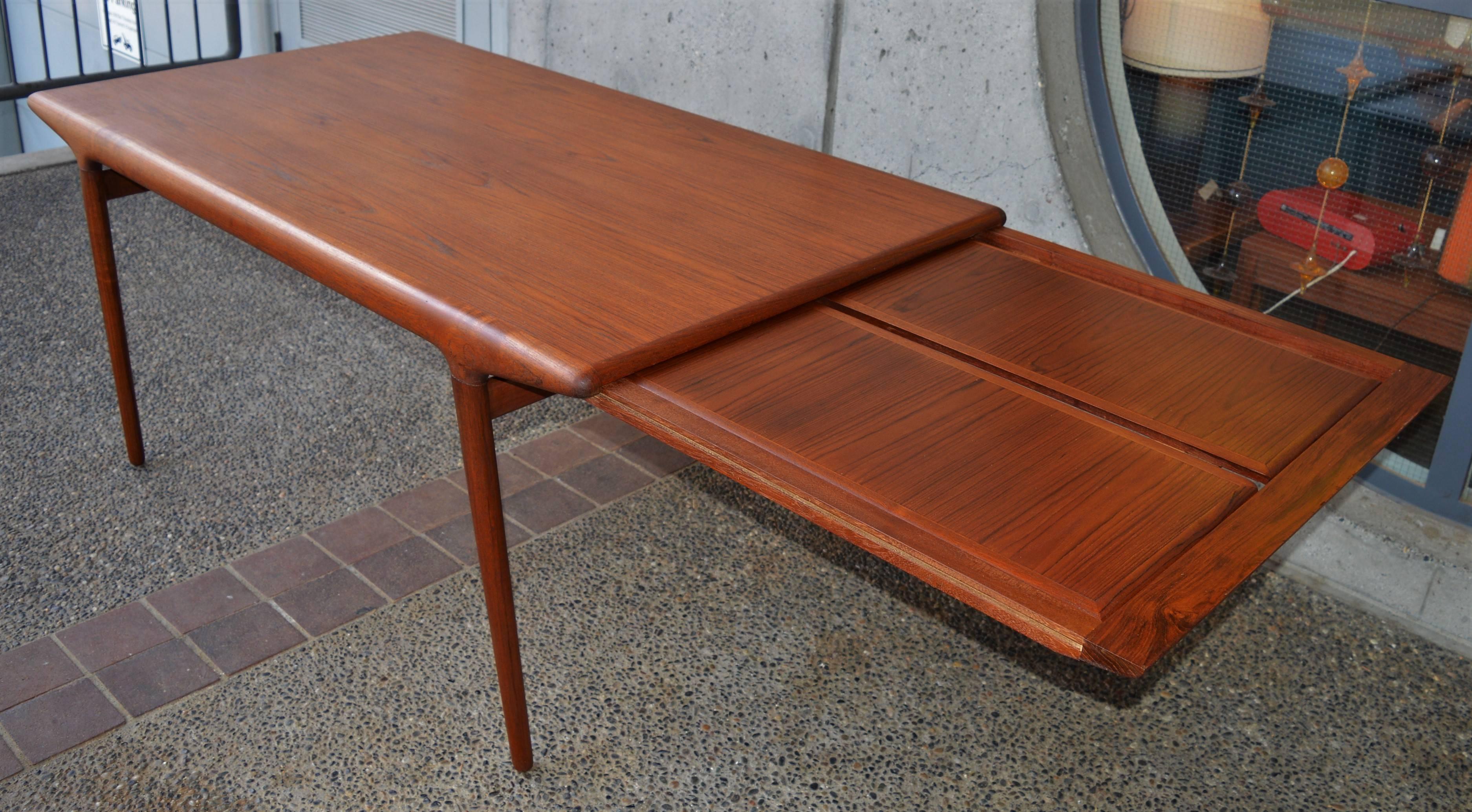 Mid-20th Century Niels Otto Moller for J.L. Moller Teak Dining Table with Extension Leaves, 1960s