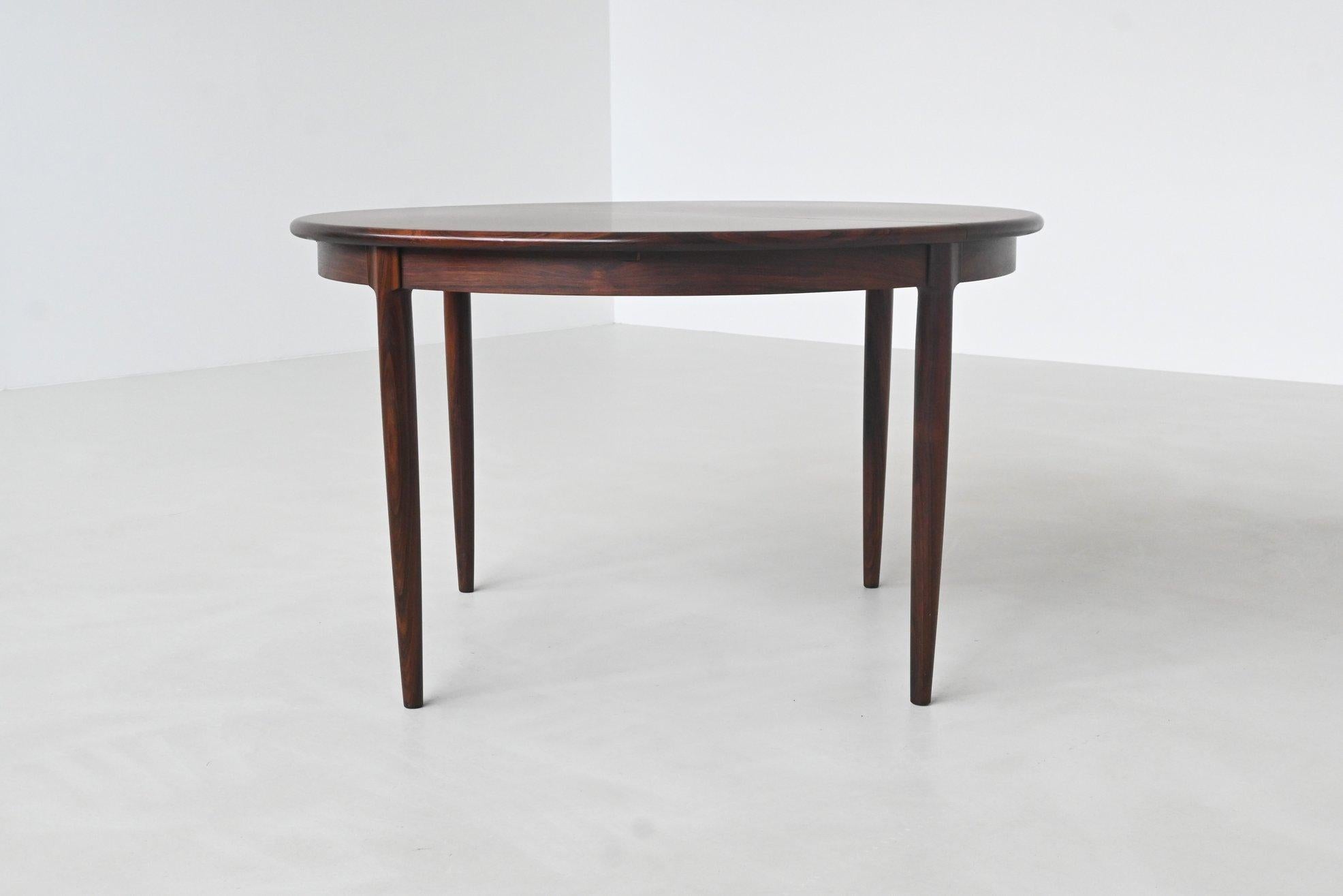 Table de salle à manger Model No No No 15 en bois de rose Danemark 1960 en vente 8