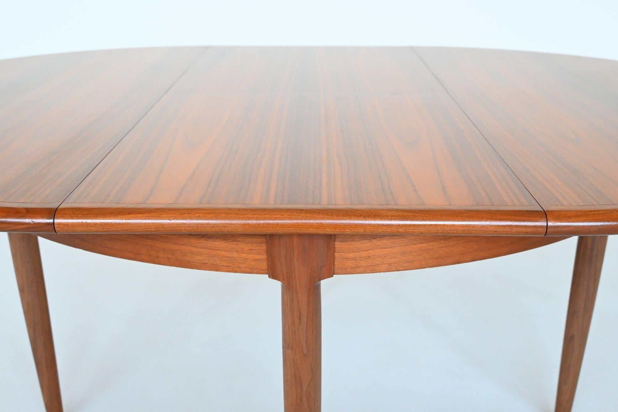 Niels Otto Moller model 15 extendable dining table in teak Denmark 1960 1