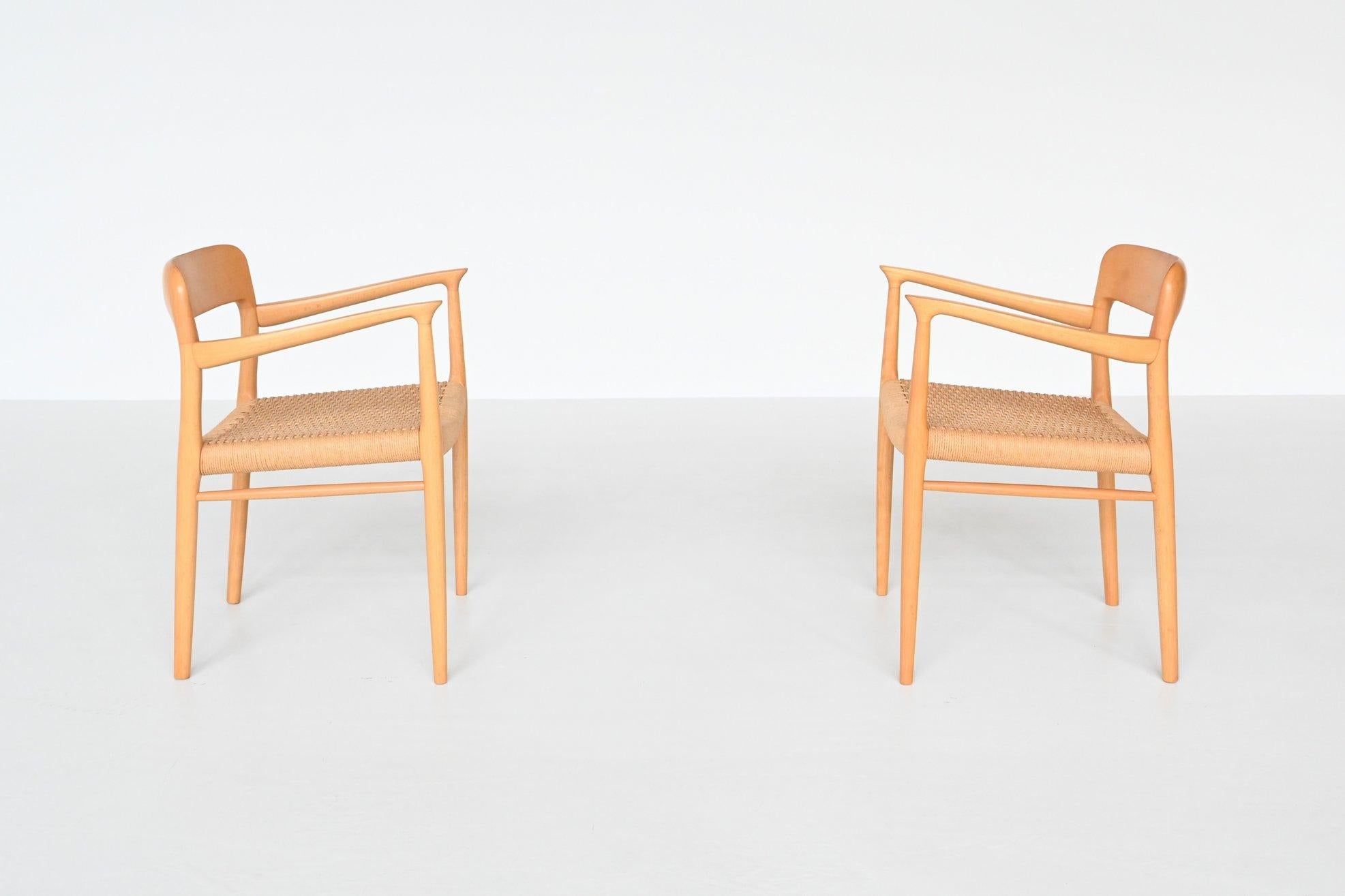 Mid-20th Century Niels Otto Moller Model 56 Pair of Dining Chairs, Denmark, 1954