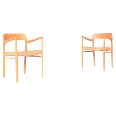 Niels Otto Moller Model 56 Pair of Dining Chairs, Denmark, 1954