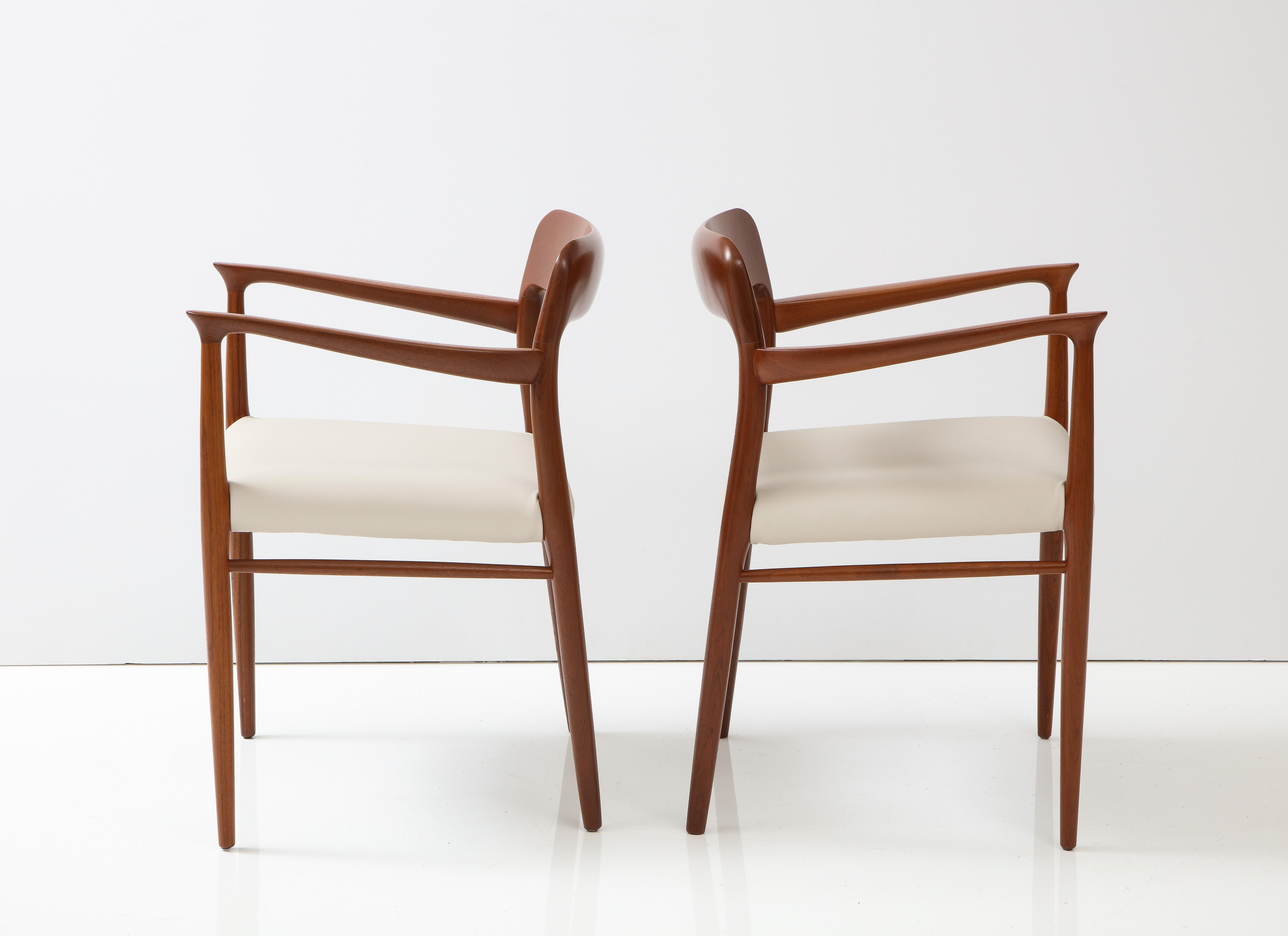 Danish Niels Otto Moller Model #56 Teak Armchairs  For Sale