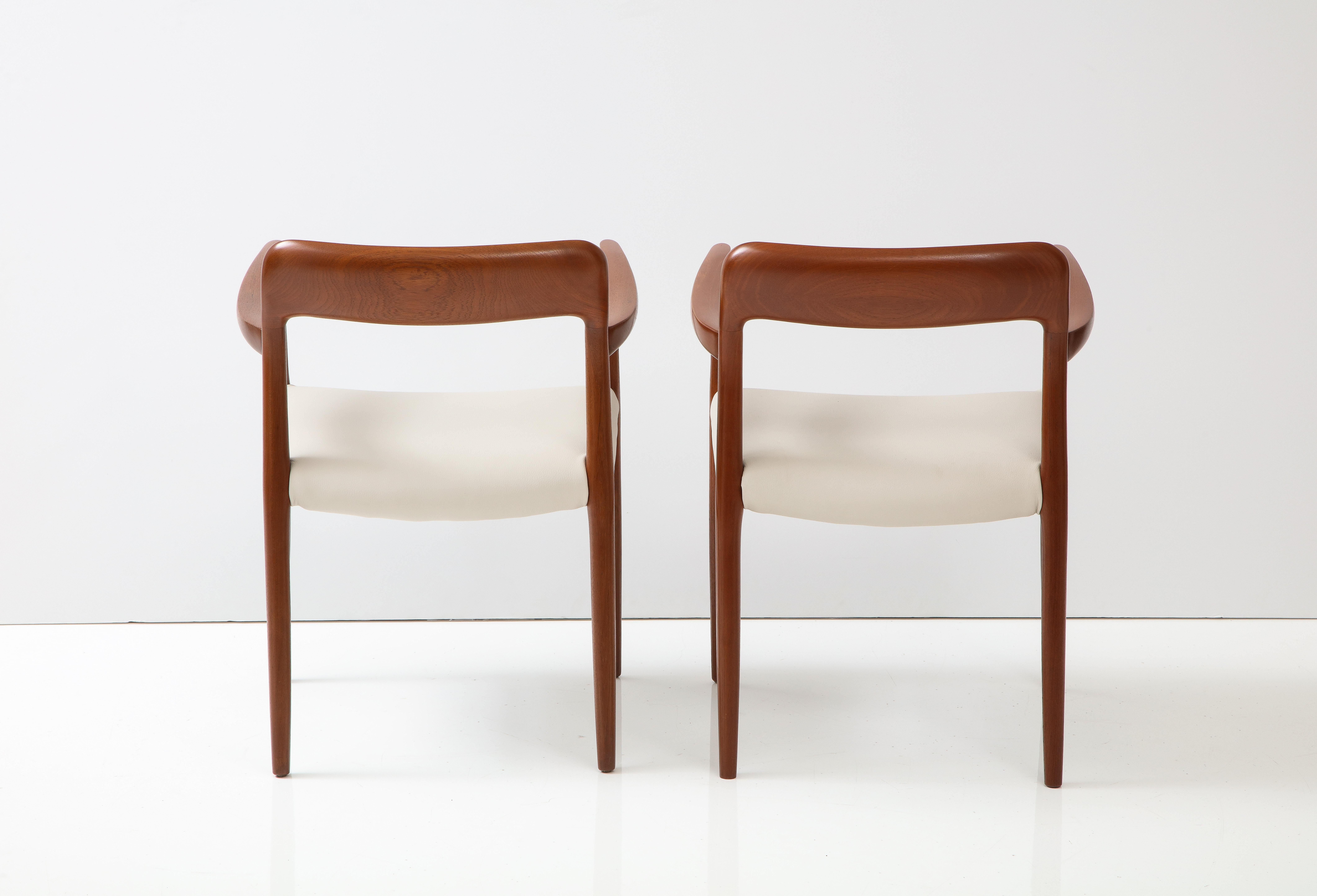 Niels Otto Moller Model #56 Teak Armchairs  For Sale 1