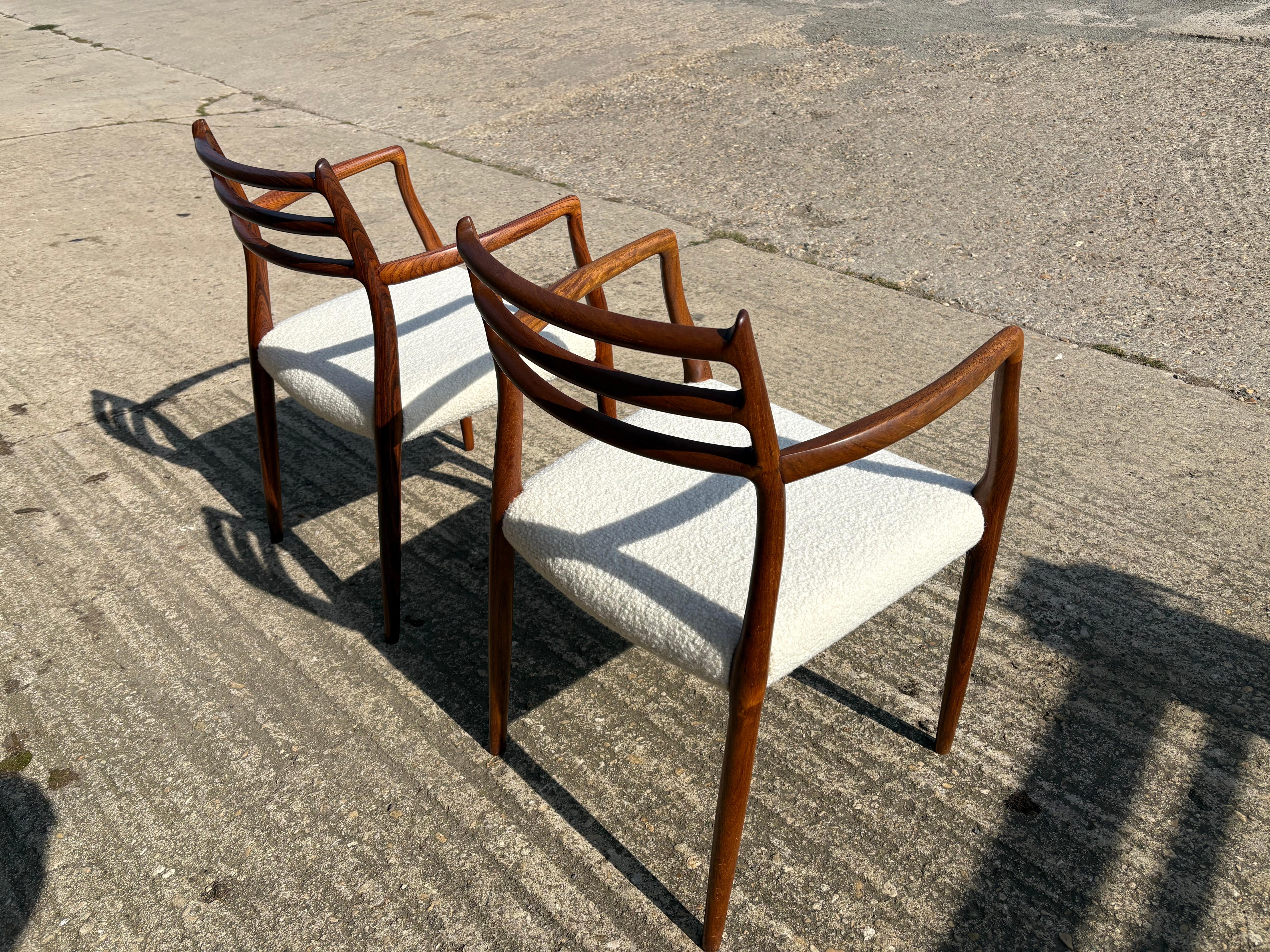 Niels Otto Moller Model 62 Dining Chairs with Arms For Sale 7