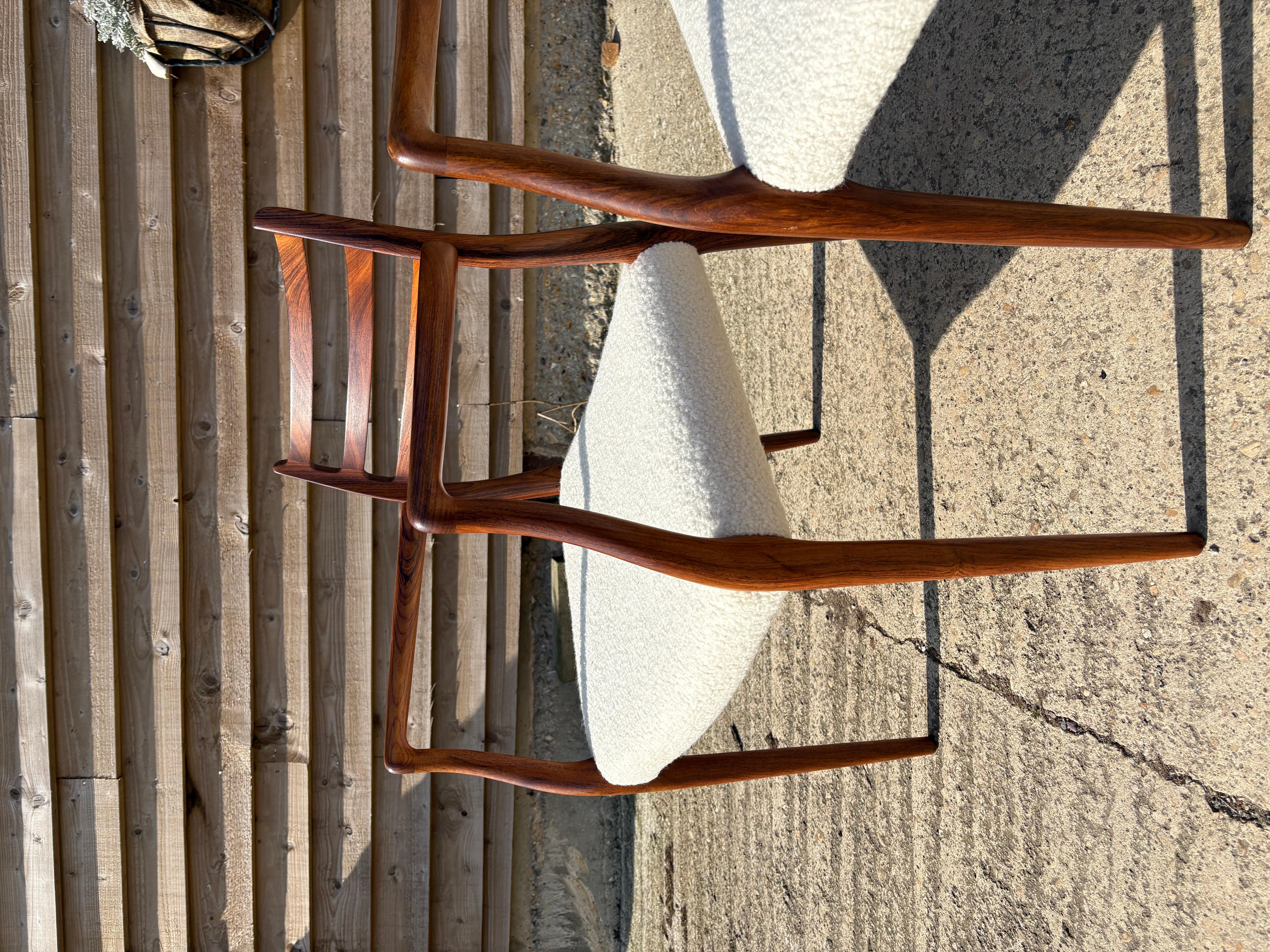 Scandinavian Modern Niels Otto Moller Model 62 Dining Chairs with Arms For Sale
