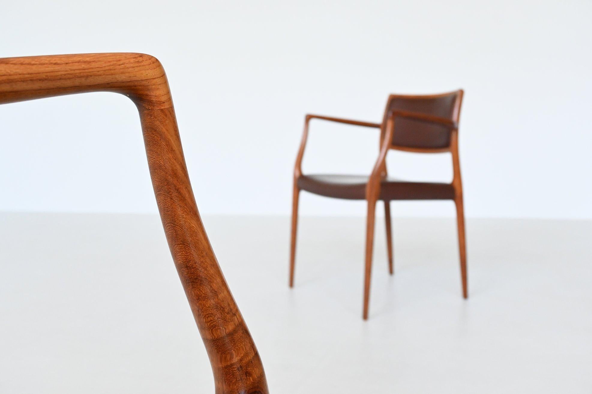 Niels Otto Moller Model 65 Armchairs in Rosewood, Denmark, 1968 5