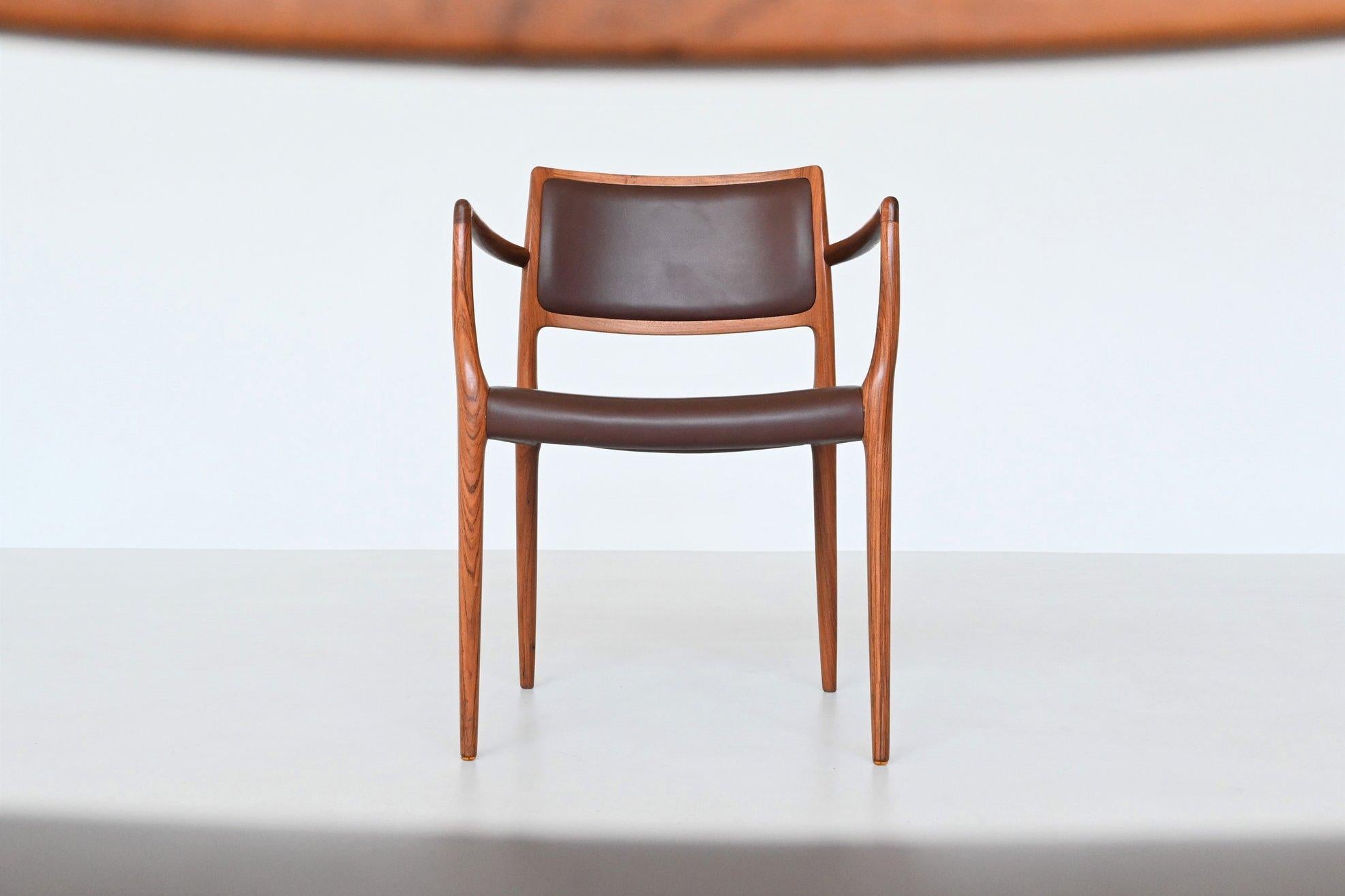 Niels Otto Moller Model 65 Armchairs in Rosewood, Denmark, 1968 6