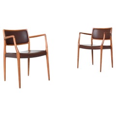 Niels Otto Moller Model 65 Armchairs in Rosewood, Denmark, 1968