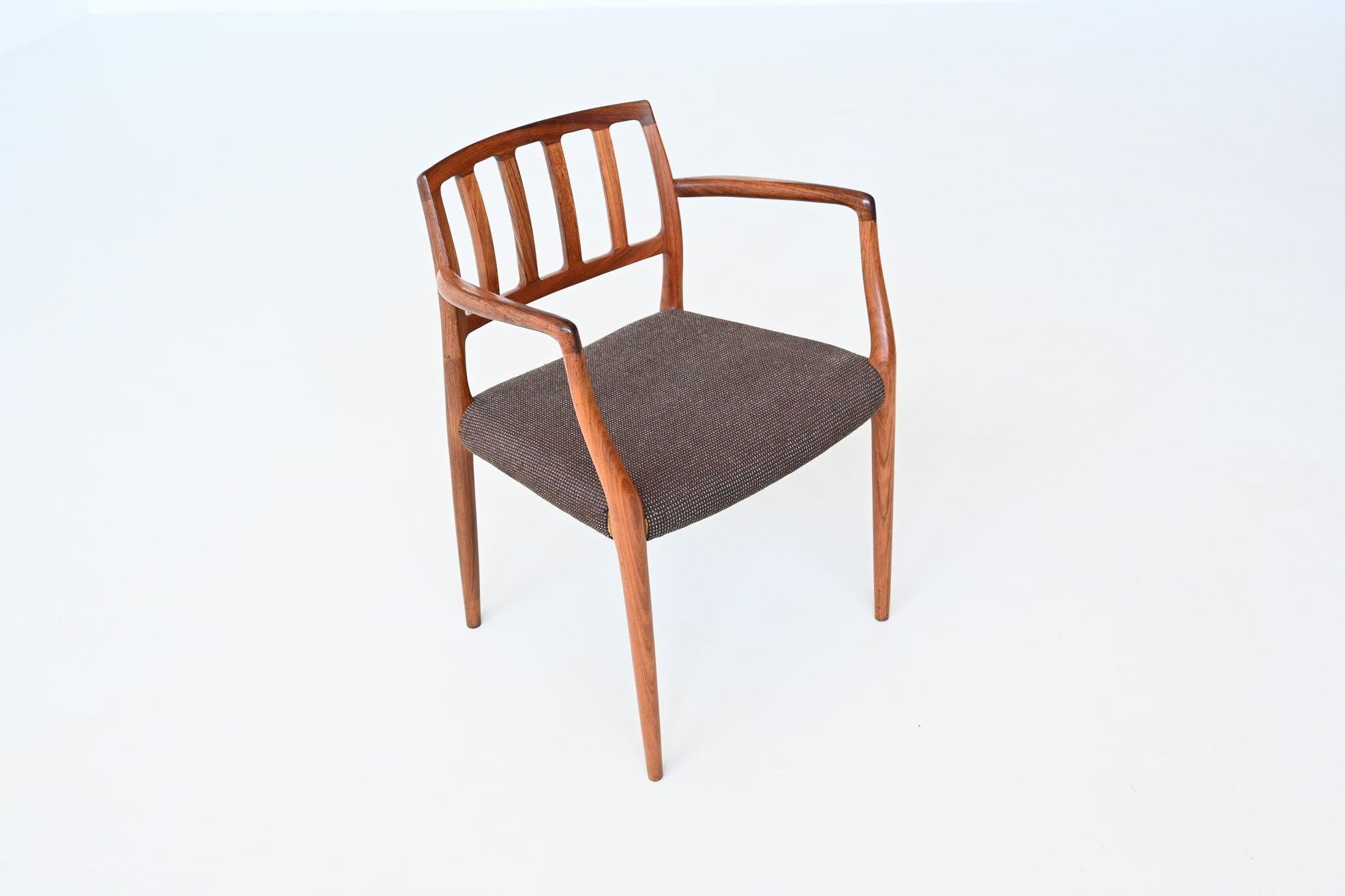 Niels Otto Moller Model 66 Rosewood Armchairs, Denmark, 1974 10