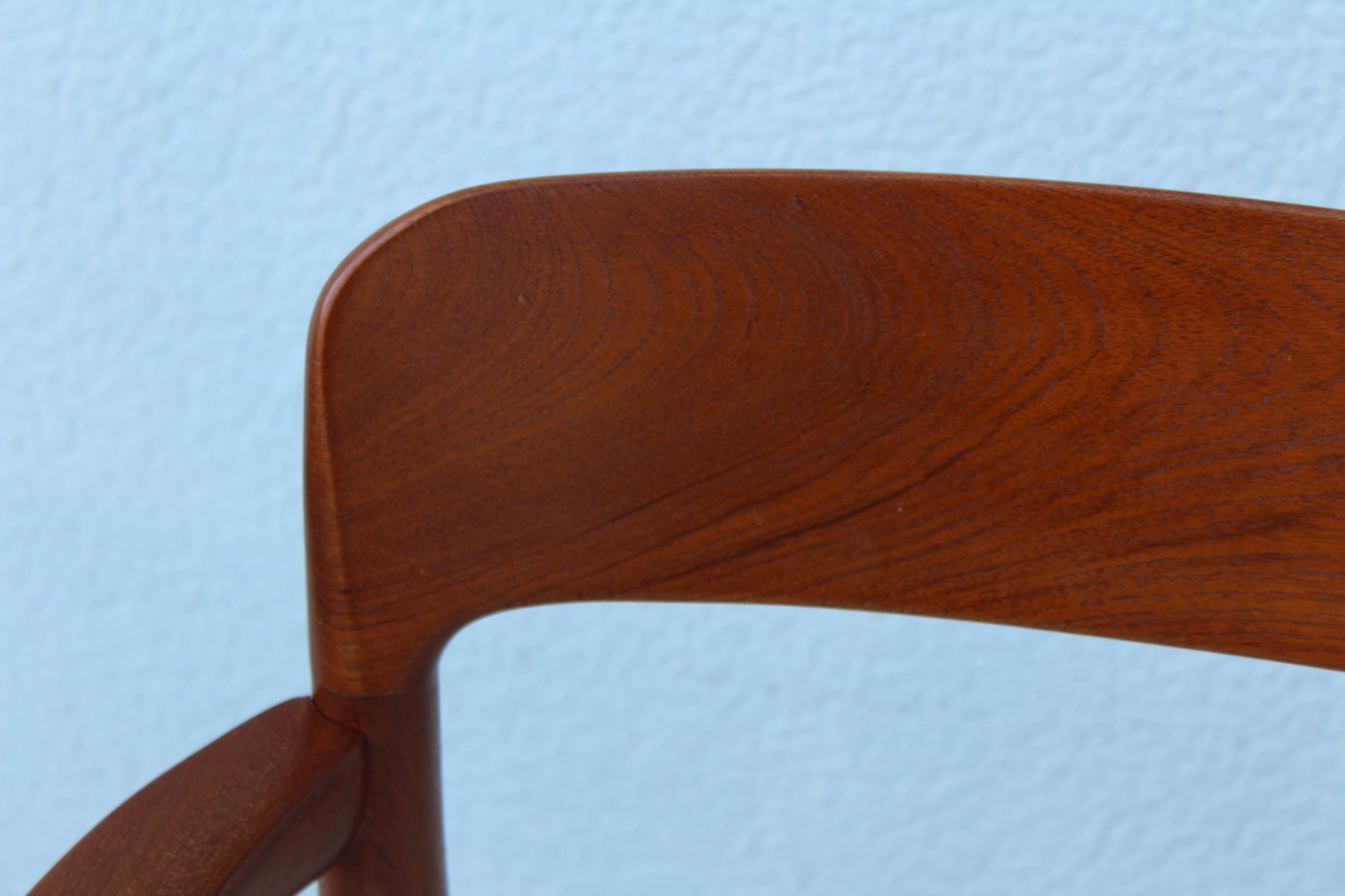 Niels Otto Moller Model 75 Teak and Leather Dining Chairs 5