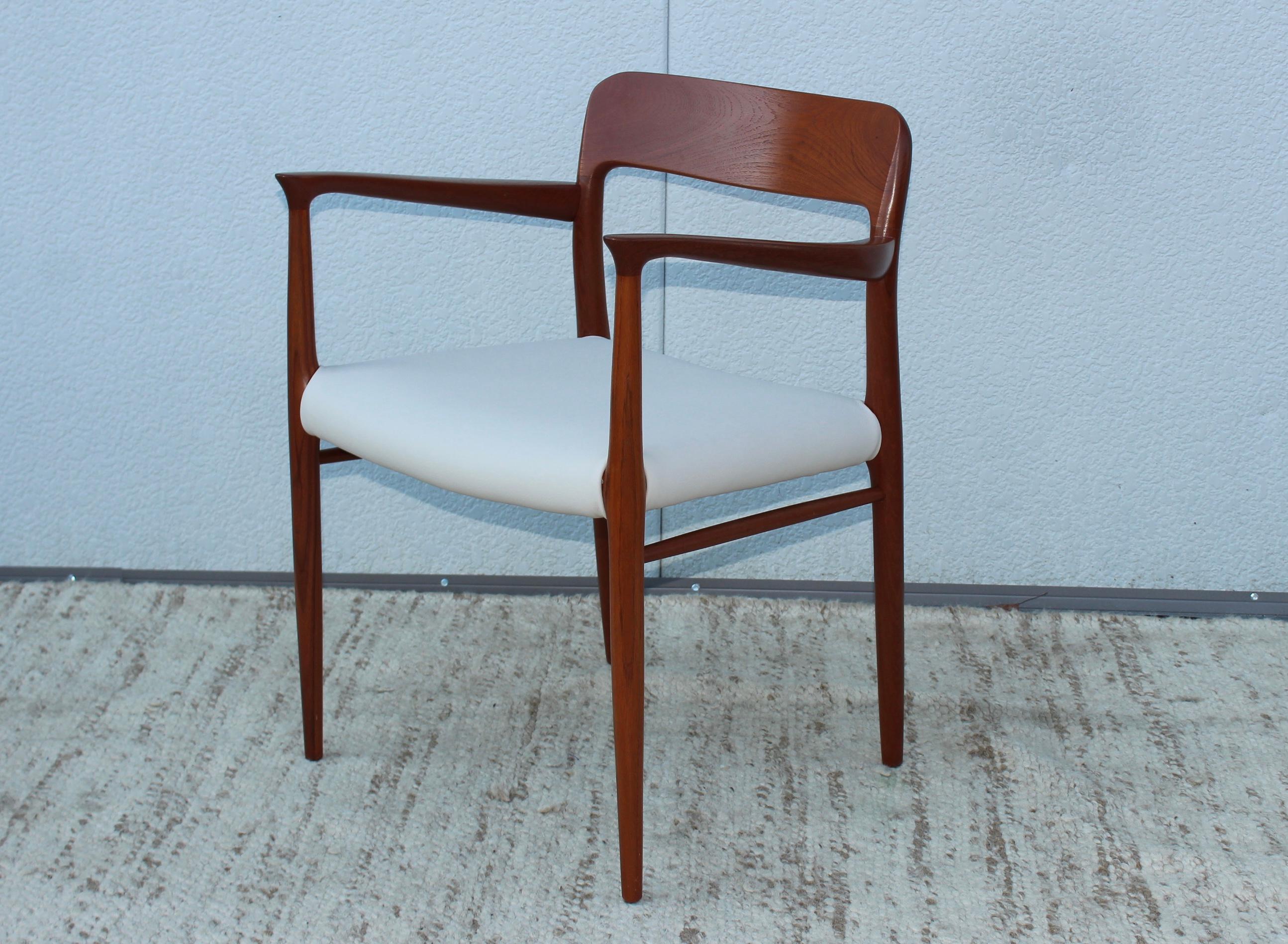 Niels Otto Moller Model 75 Teak and Leather Dining Chairs 7