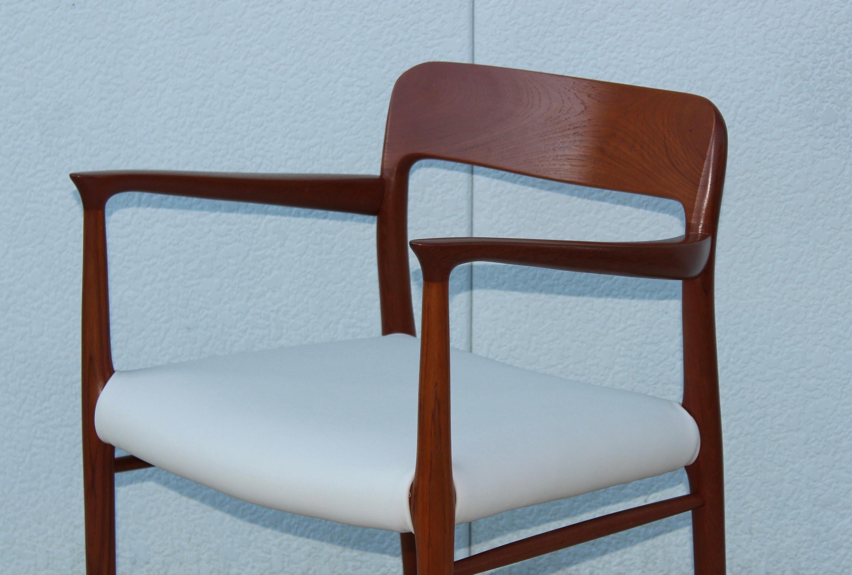 Niels Otto Moller Model 75 Teak and Leather Dining Chairs 8