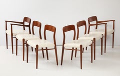 Niels Otto Moller Model 77 & 56 Teak Dining Chairs Set Of 10
