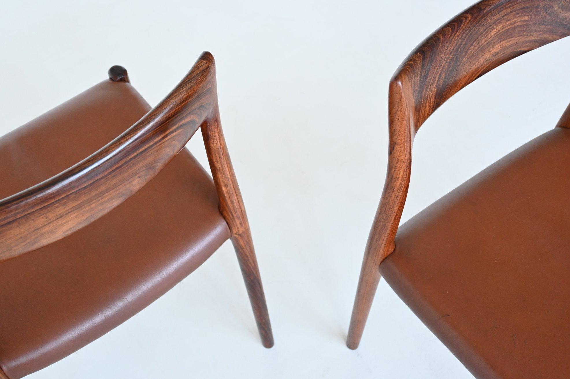 Niels Otto Moller Model 77 Dining Chairs Rosewood Denmark 1960 4