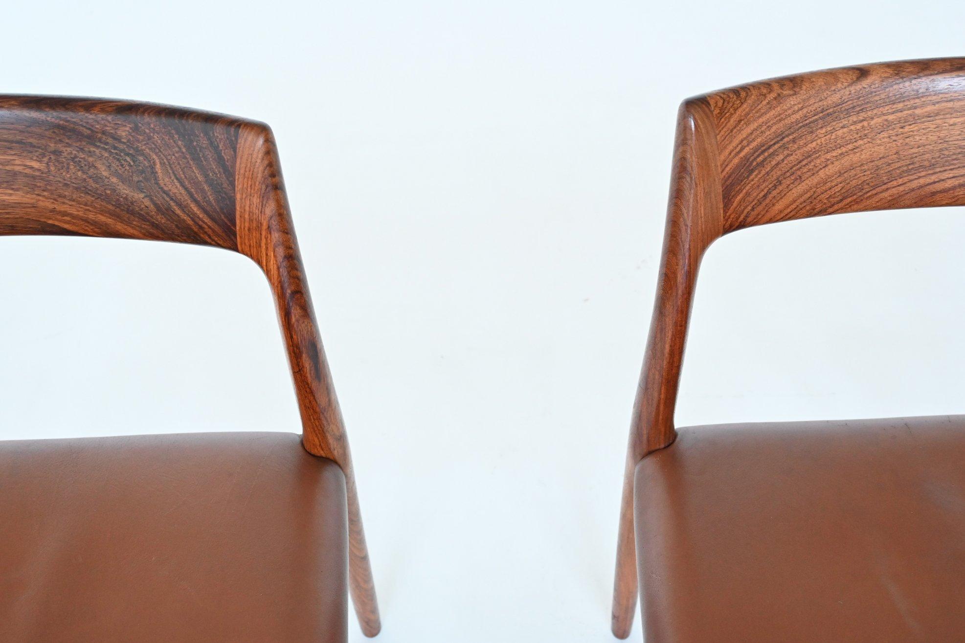 Niels Otto Moller Model 77 Dining Chairs Rosewood Denmark 1960 5