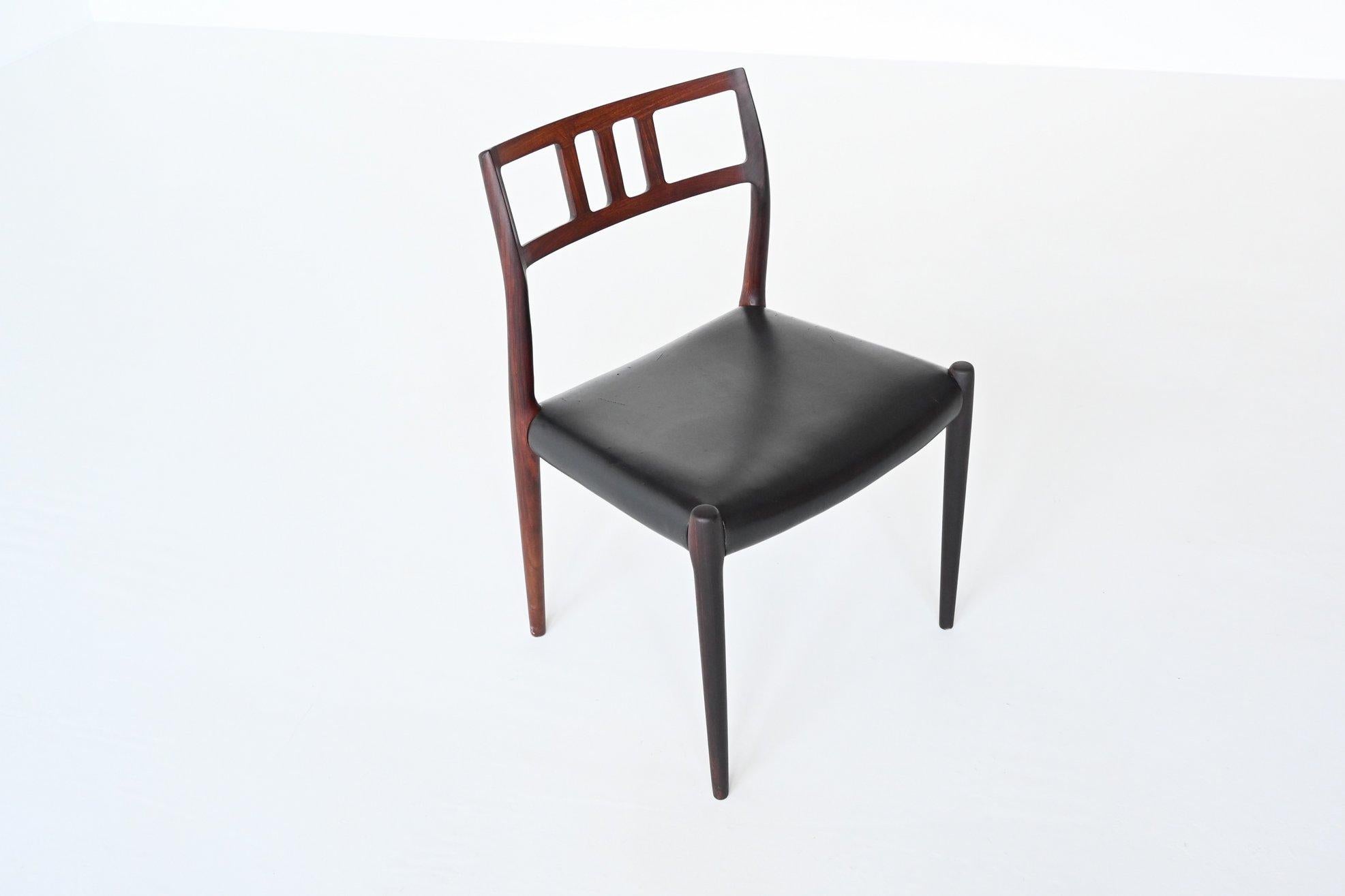 Niels Otto Moller Model 79 Rosewood Dining Chair, Denmark, 1960 In Good Condition In Etten-Leur, NL