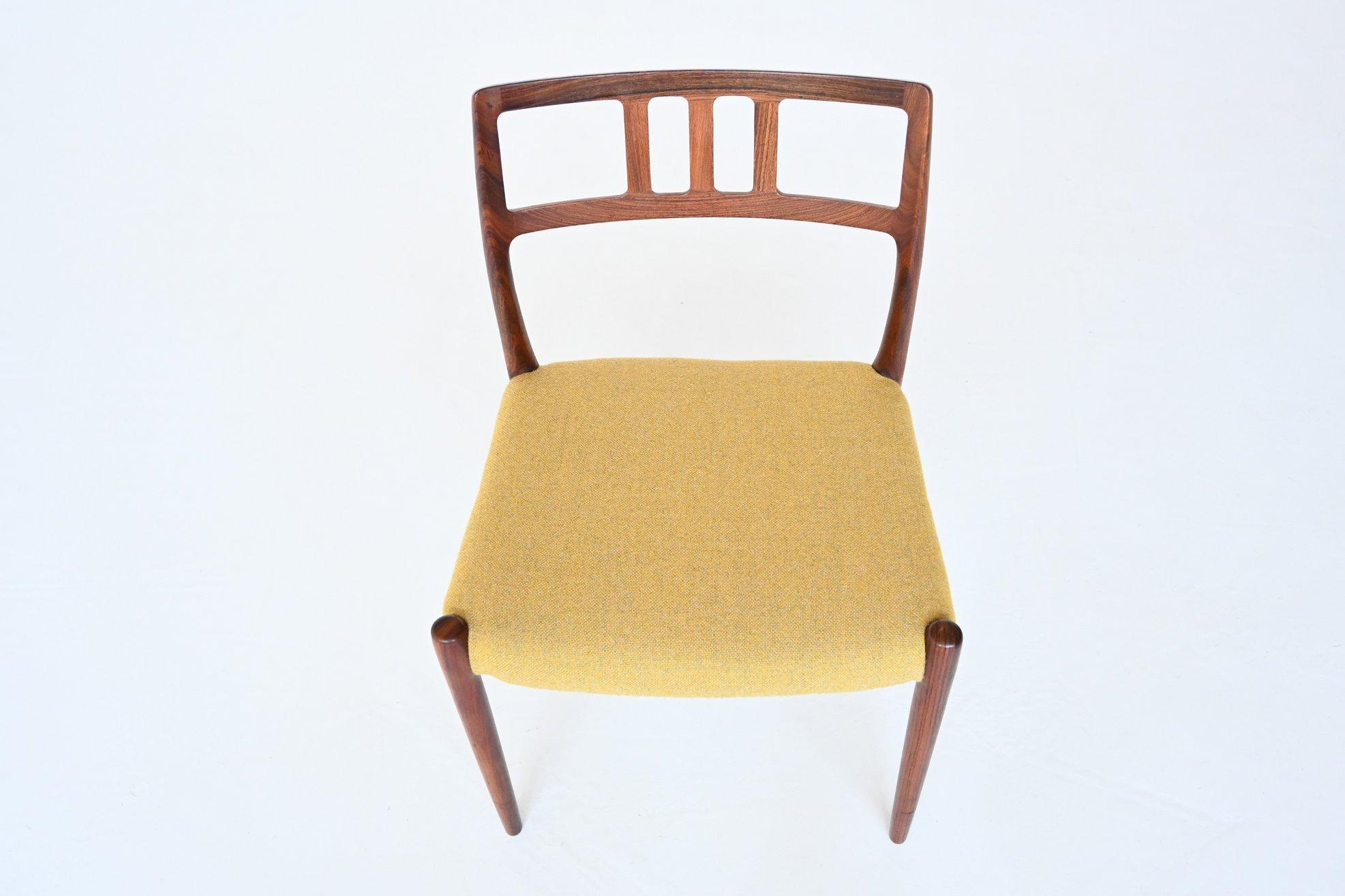 Niels Otto Moller Model 79 Rosewood Dining Chairs Denmark 1960 6