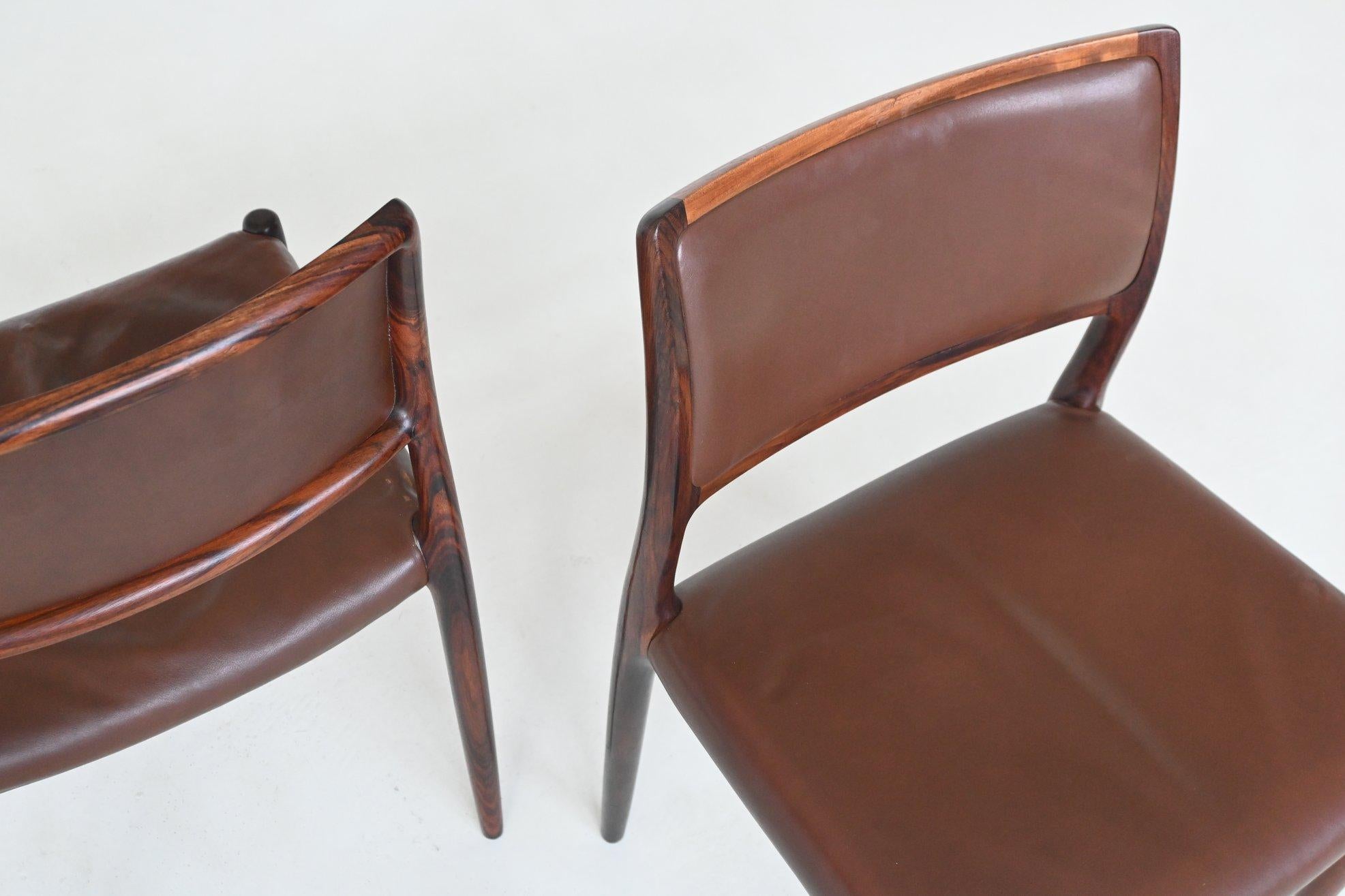 Sedie da pranzo Niels Otto moller modello 80 in palissandro Danimarca 1960 in vendita 4