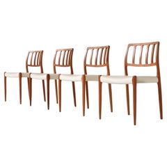 Niels Otto Moller model 83 dining chairs in teak Denmark 1960