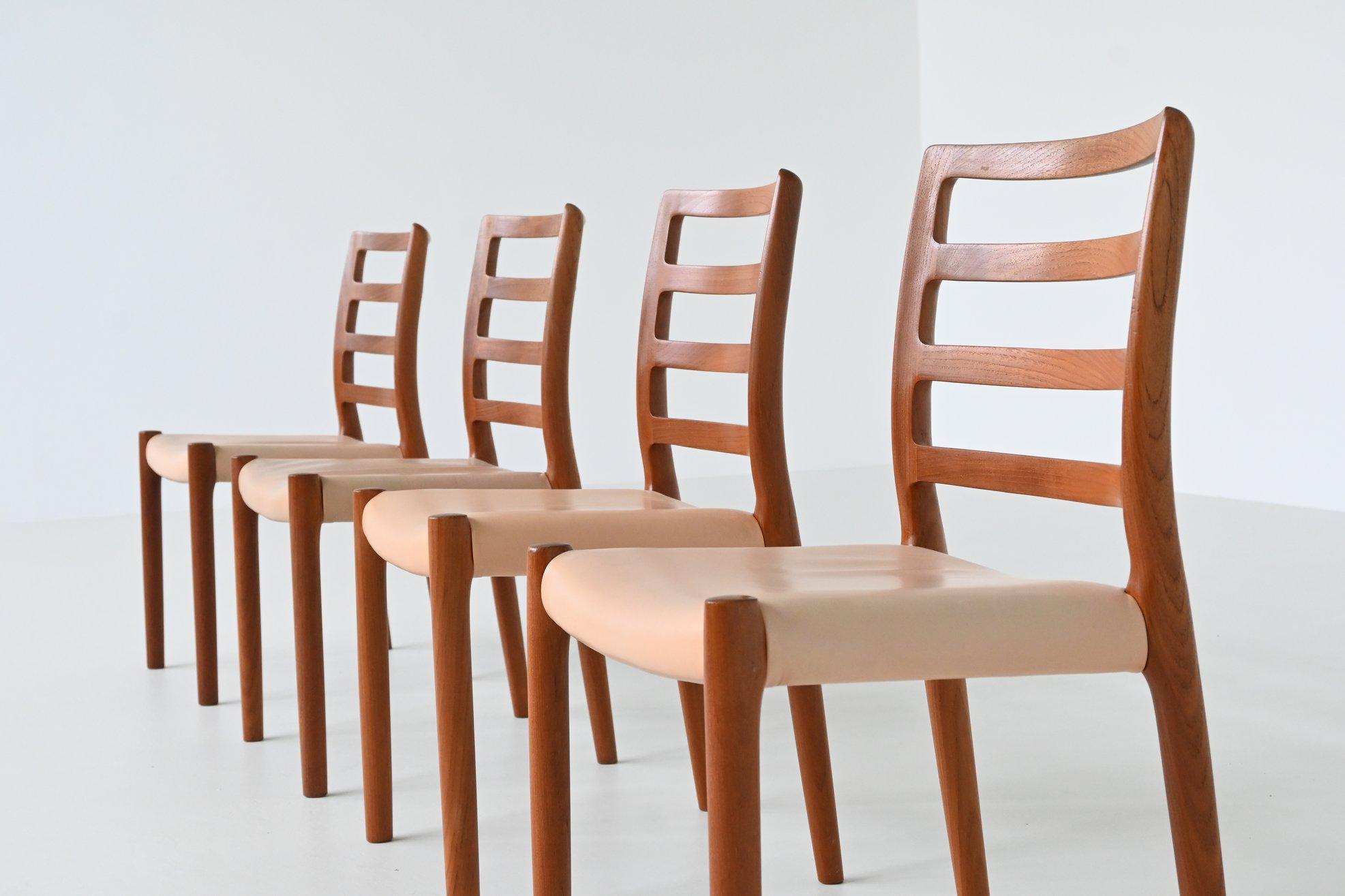 Sedie da pranzo Niels Otto Moller modello 85 in teak Danimarca 1960 in vendita 6