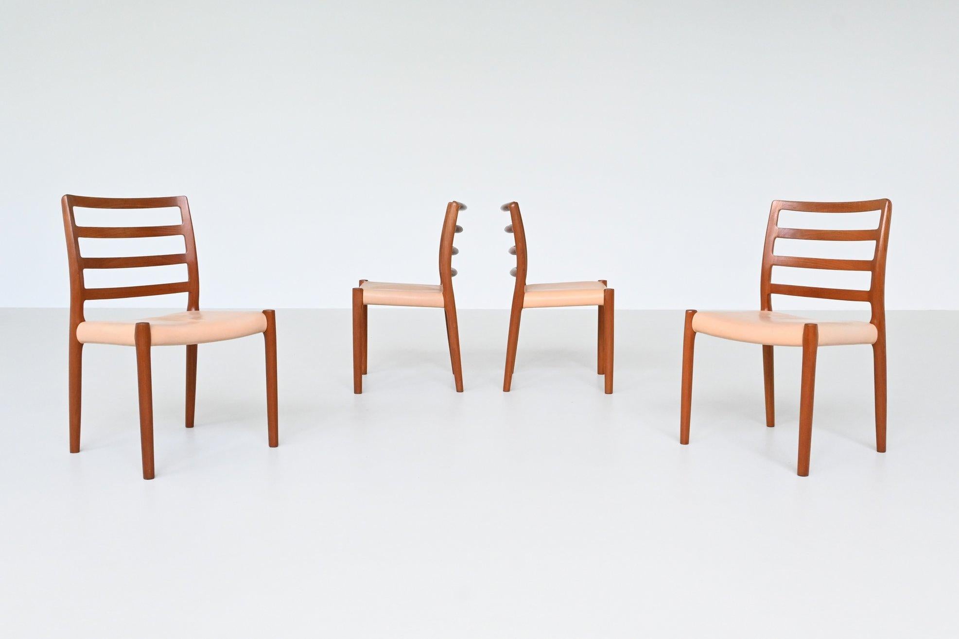 Sedie da pranzo Niels Otto Moller modello 85 in teak Danimarca 1960 In condizioni buone in vendita a Etten-Leur, NL