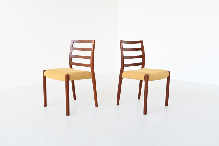 Niels Otto Moller Model 85 Dining Chairs Teak, Denmark, 1960 For Sale 7