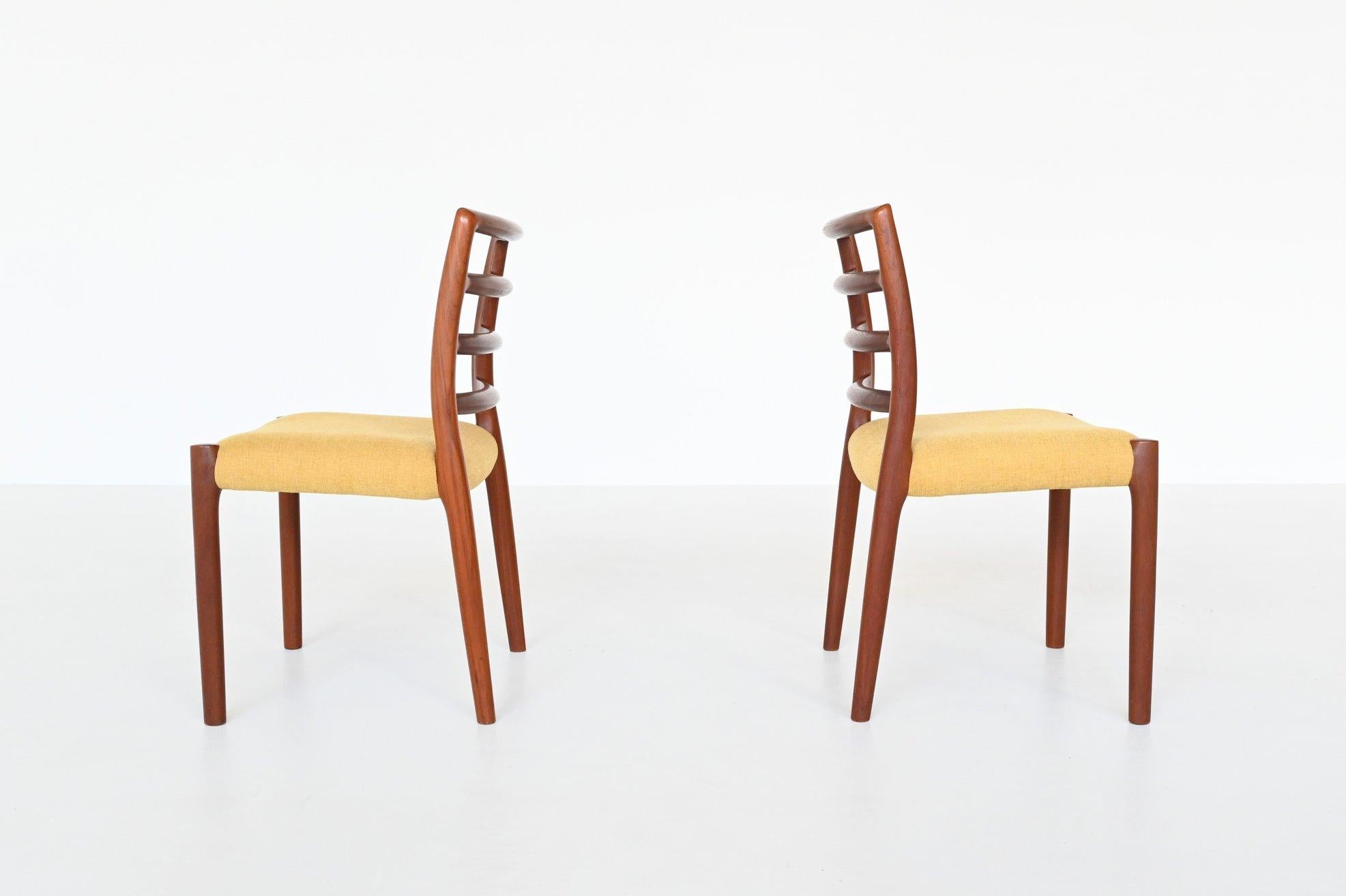Niels Otto Moller Model 85 Dining Chairs Teak, Denmark, 1960 5