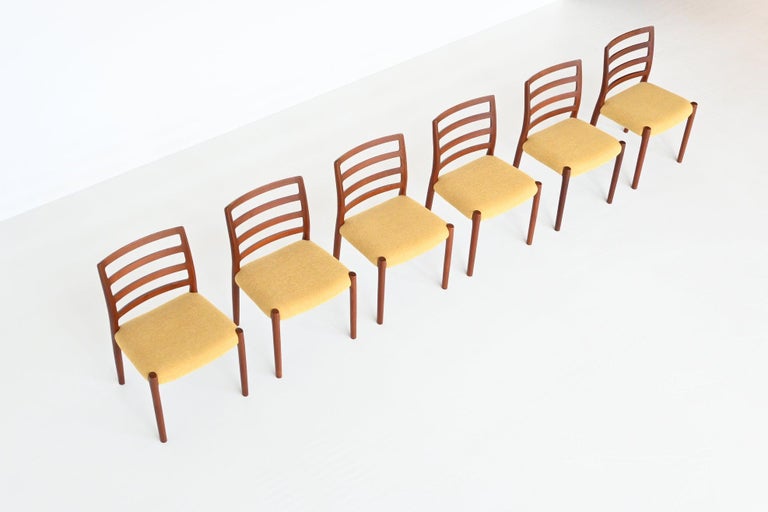 Niels Otto Moller Model 85 Dining Chairs Teak, Denmark, 1960 In Good Condition For Sale In Etten-Leur, NL