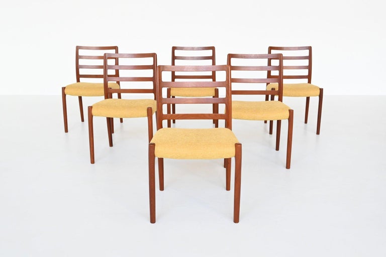 Niels Otto Moller Model 85 Dining Chairs Teak, Denmark, 1960 For Sale 3