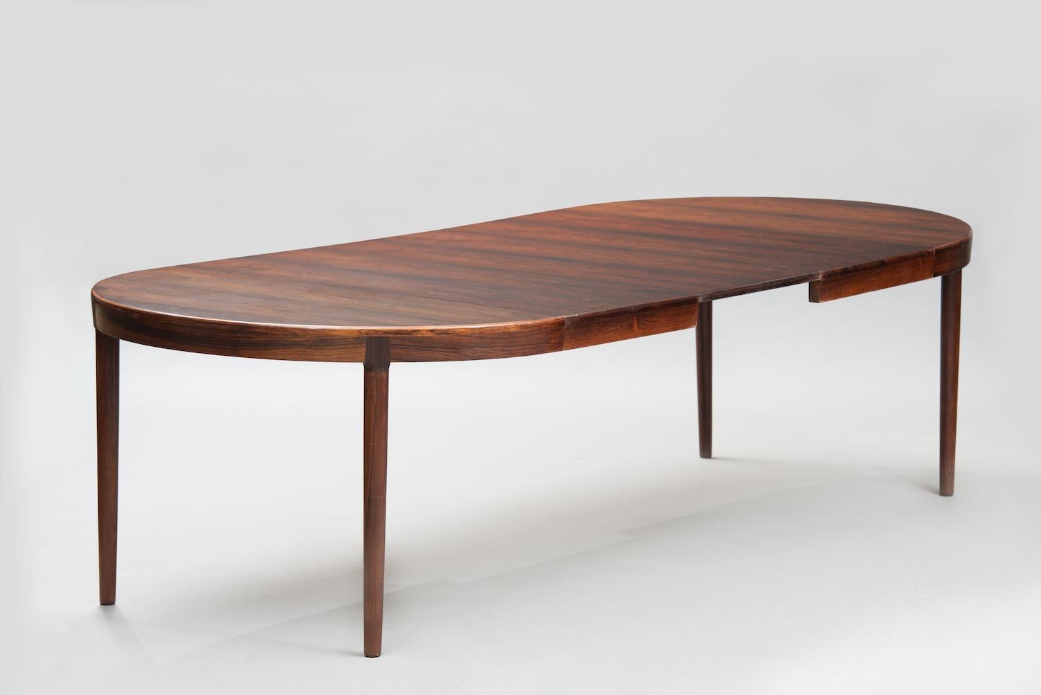 Scandinavian Modern Niels Otto Moller mid-century modern Rosewood Dining Table for J.L. Mollers 