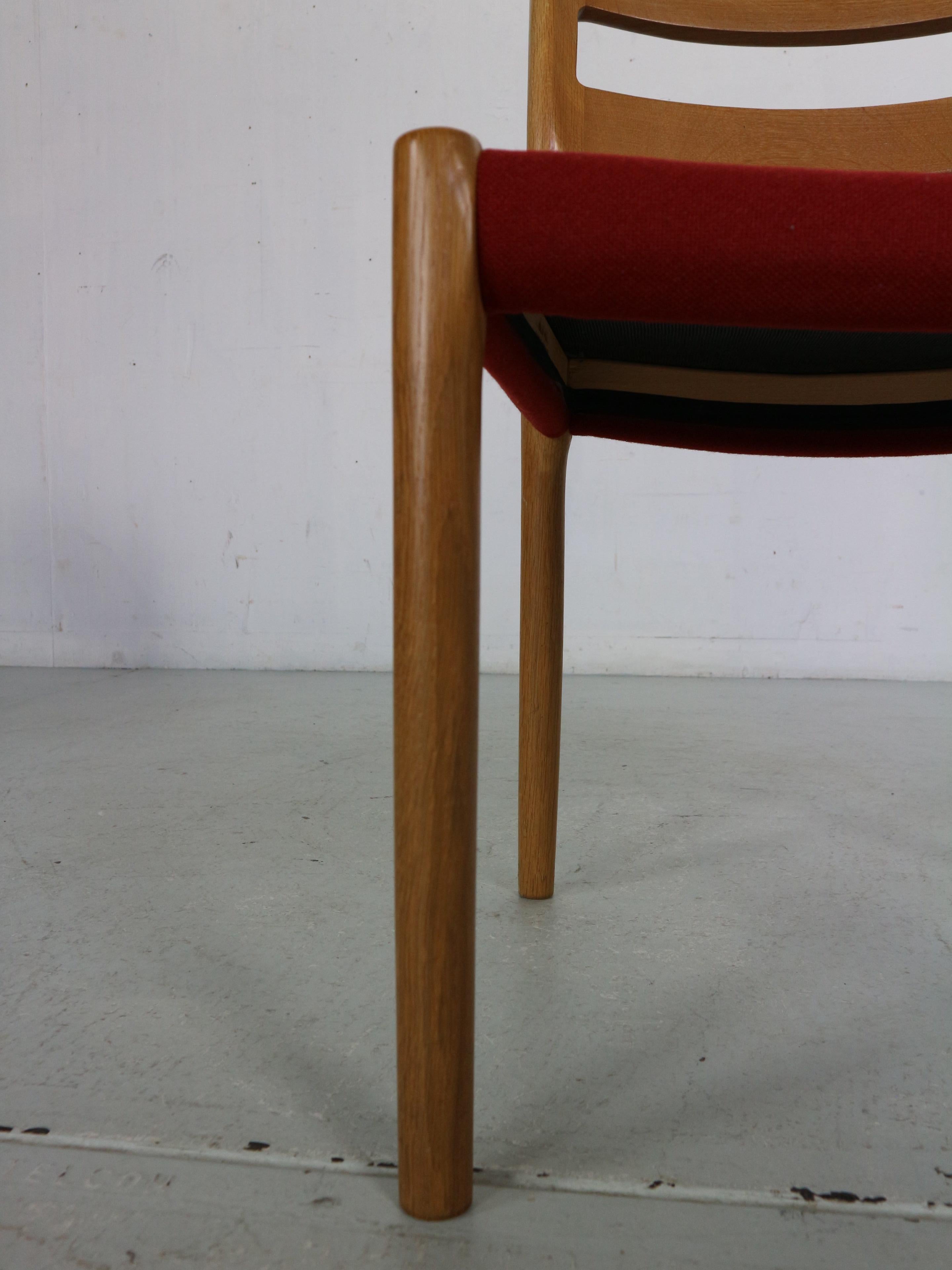 Niels Otto Moller Set of 4 Dining Chairs Model-84 for Højbjerg, Denmark 1970s For Sale 11