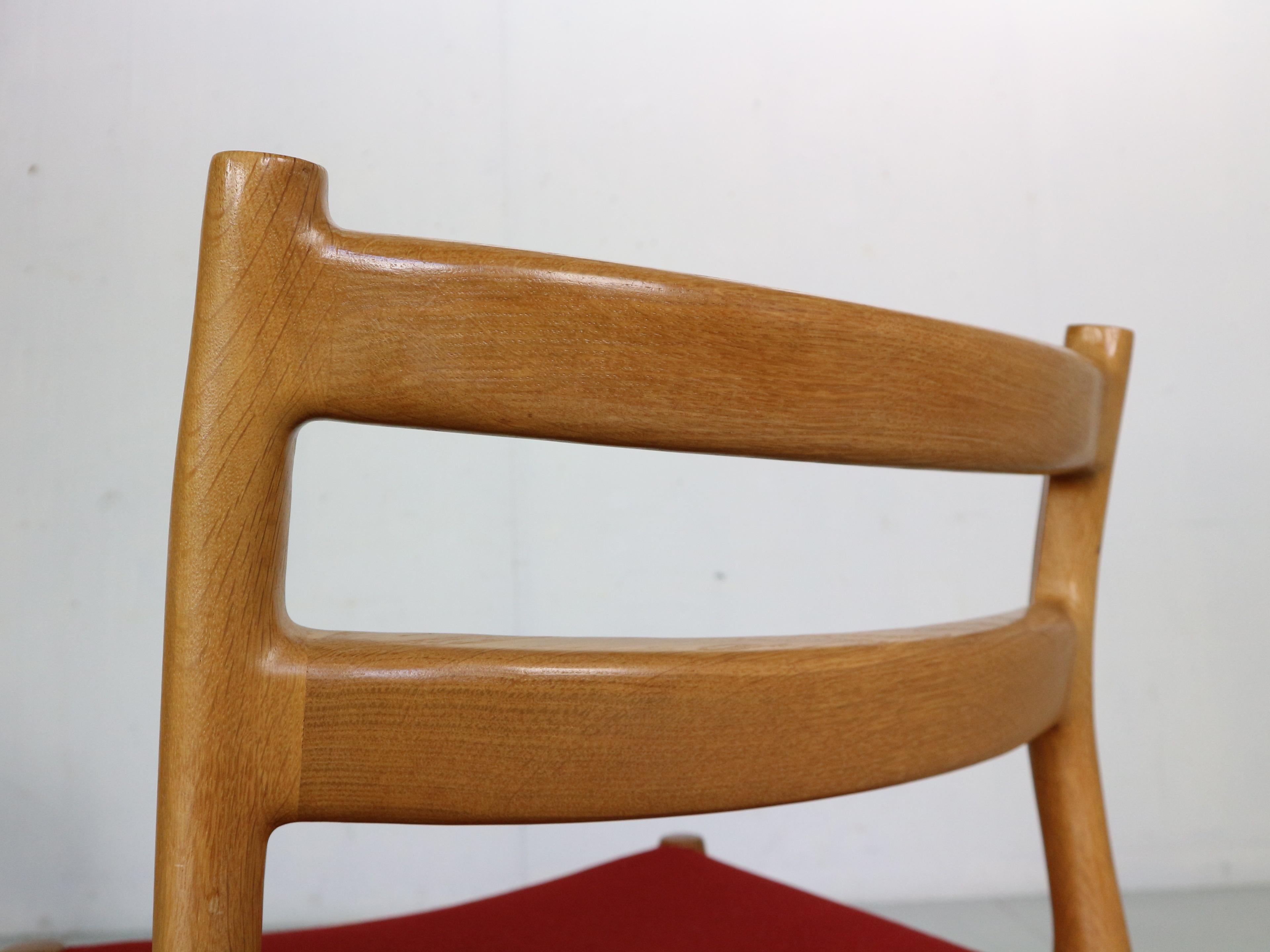 Niels Otto Moller Set of 4 Dining Chairs Model-84 for Højbjerg, Denmark 1970s For Sale 12