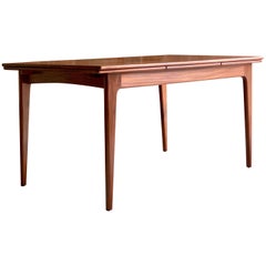 Niels Otto Moller Teak Draw Leaf Dining Table Midcentury Danish, circa 1970s