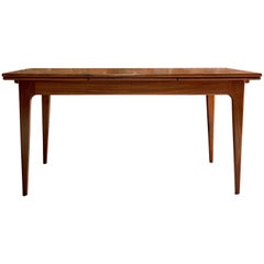 Niels Otto Moller Teak Draw Leaf Dining Table Midcentury Danish, circa 1970s