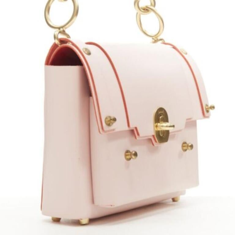NIELS PEERAER Recycle rosa Halbmondtasche aus pflanzlichem Leder mit Henkel (Beige) im Angebot