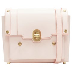 NIELS PEERAER Recycle pink Vegetable leather top handle half moon bag NIELS PEERAER Recycle pink Vegetable leather top handle half moon bag