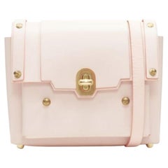 NIELS PEERAER Recycle pink Vegetable leather top handle half moon bag