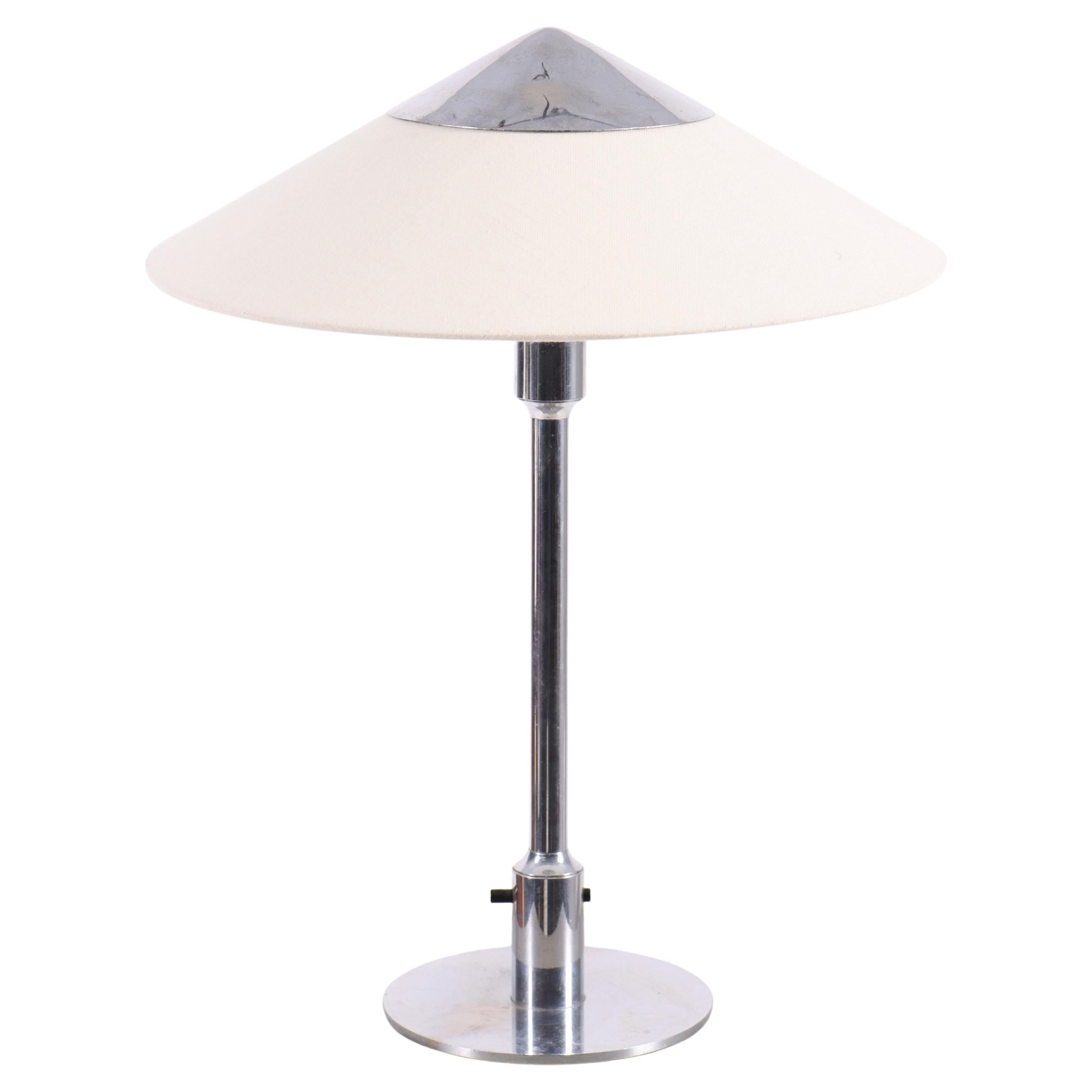 Niels Rasmussen Thykier "Kongelys" Table Lamp in Chrome, Denmark, 1930s For Sale