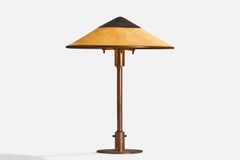 Niels Rasmussen Thykier, lampe de table, cuivre, papier, Danemark, années 1930